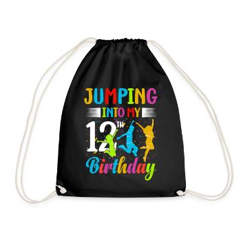 Trampoline Lover 8e anniversaire Party Jumping - Sac de sport léger - noir - Devant
