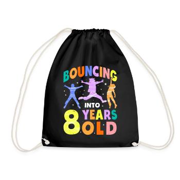 Trampoline Lover 8e anniversaire Party Jumping - Sac de sport léger - noir - Devant