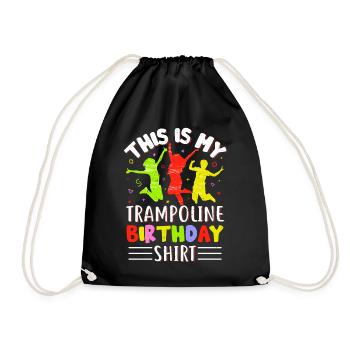 Fête d’anniversaire trampoline - Sac de sport léger - noir - Devant