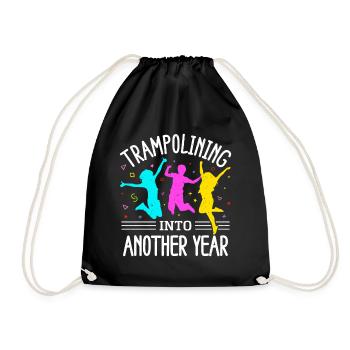 Fête d’anniversaire trampoline - Sac de sport léger - noir - Devant