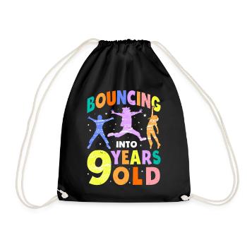 Trampoline Lover 8e anniversaire Party Jumping - Sac de sport léger - noir - Devant