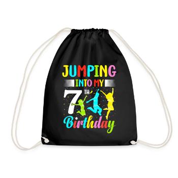Trampoline Lover 8e anniversaire Party Jumping - Sac de sport léger - noir - Devant