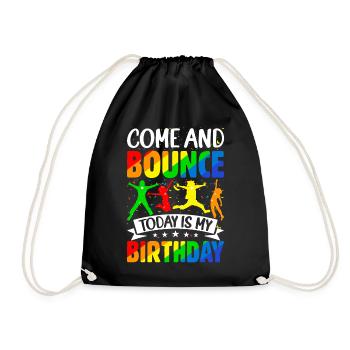 Fête d’anniversaire trampoline - Sac de sport léger - noir - Devant