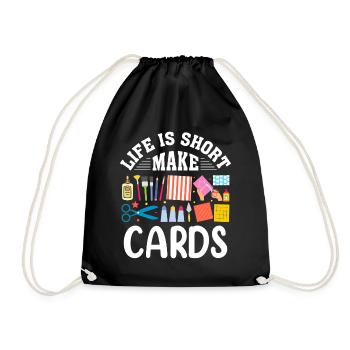 Papier d’artisanat carter fait à la main Crafter carte - Sac de sport léger - noir - Devant