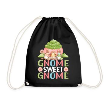 Garden Gnomes Gardening - Drawstring Bag - black - Front