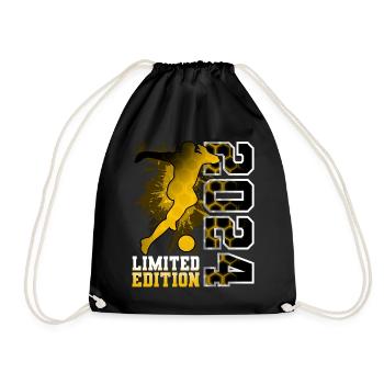 2024 Année de naissance Anniversaire Football - Sac de sport léger - noir - Devant