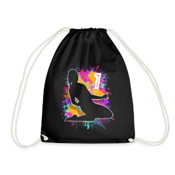 Soccer Woman Soccer 1st Birthday - Drawstring Bag - black - Front