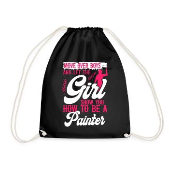 House Painter Decorator Female - Drawstring Bag - black - Front
