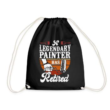Retraite de Peintre Décorateur en bâtiment - Sac de sport léger - noir - Devant