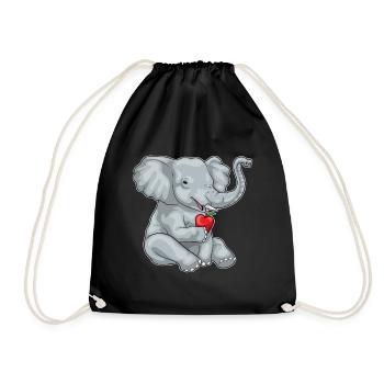 Elephant Apple - Drawstring Bag - black - Front