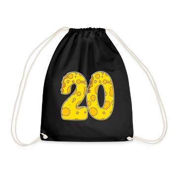 20 ans de fromage Lustig - Sac de sport léger - noir - Devant
