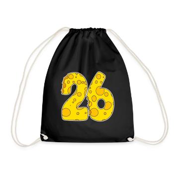 26 years of Lustig Käse - Drawstring Bag - black - Front