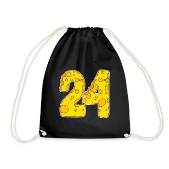 24 years old Lustig Käse - Drawstring Bag - black - Front