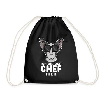 Chef Spruch Anführer Hund - Turnbeutel - Schwarz - Vorne