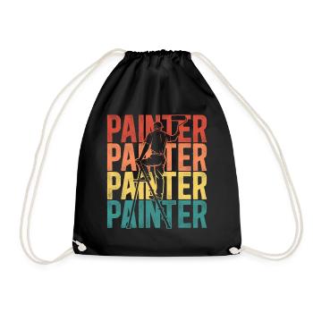 House Painter Decorator Vintage - Drawstring Bag - black - Front
