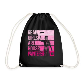House Painter Decorator Real Girls - Drawstring Bag - black - Front