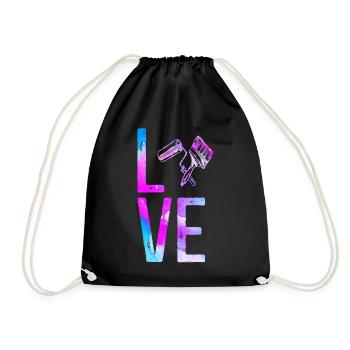Peintre en bâtiment Décorateur Aquarelle - Sac de sport léger - noir - Devant