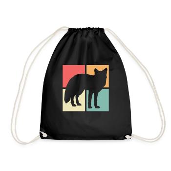 Fox Hunting Gifts Fox Lovers - Drawstring Bag - black - Front