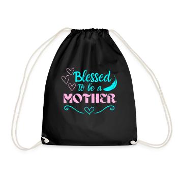 Béni d’être une maman meilleure citation de maman - Sac de sport léger - noir - Devant