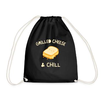 Sandwich amusant au fromage grillé et chill - Sac de sport léger - noir - Devant