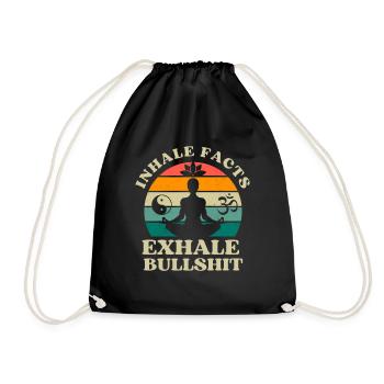 Inspirez Faits Expirez Des conneries Drôle Zen Bouddhiste - Sac de sport léger - noir - Devant