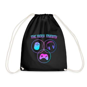 The Holy Trinity of Gaming RGB - Drawstring Bag - black - Front