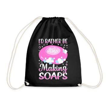Soap Bath Soap Natural Soap - Drawstring Bag - black - Front