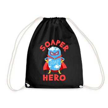 Soap Bath Soap Natural Soap - Drawstring Bag - black - Front