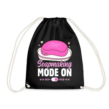 Soap Bath Soap Natural Soap - Drawstring Bag - black - Front