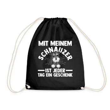 Riesenschnauzer Hund Schnauzer - Turnbeutel - Schwarz - Vorne