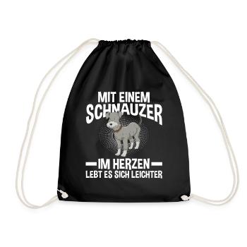 Riesenschnauzer Hund Schnauzer - Turnbeutel - Schwarz - Vorne