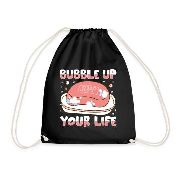 Soap Bath Soap Natural Soap - Drawstring Bag - black - Front