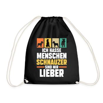 Riesenschnauzer Hund Schnauzer - Turnbeutel - Schwarz - Vorne