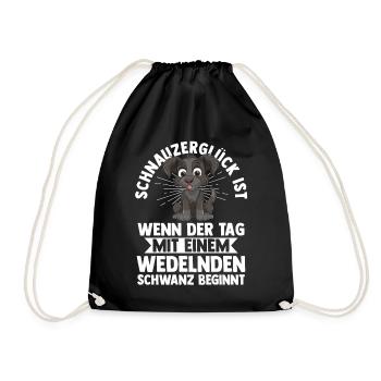 Riesenschnauzer Hund Schnauzer - Turnbeutel - Schwarz - Vorne