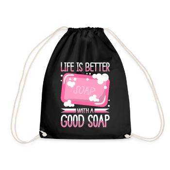 Savon Savon de bain Savon naturel - Sac de sport léger - noir - Devant