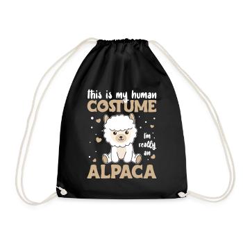 c’est mon costume humain, je suis vraiment un alpaga - Sac de sport léger - noir - Devant