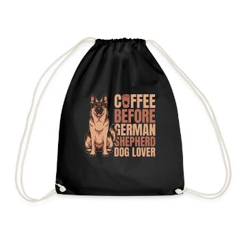German Shepherd Dog Coffee Dog Owner Coffee Lover - Turnbeutel - Schwarz - Vorne