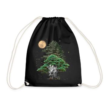 Skeleton Horror Ghosts Spooky Spooky Halloween Death - Drawstring Bag - black - Front