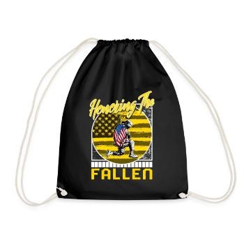 Veteran Shirt, Honoring The Fallen Tee, Gift For - Drawstring Bag - black - Front