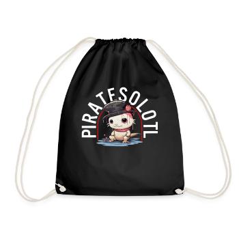 Axolotl Chemise Enfant Pirate Chemise Axolotl Jeu de mots - Sac de sport léger - noir - Devant