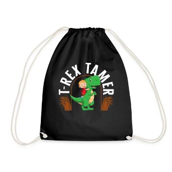 Chemise de paléontologie, T-Rex Tamer Tee, cadeau pour - Sac de sport léger - noir - Devant