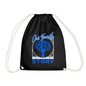 Chemise de famille, notre histoire de famille Tee-shirt, cadeau pour - Sac de sport léger - noir - Devant