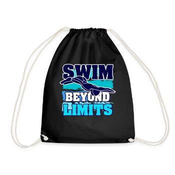Swimming Motivational Quote Swimmer Swim Sports - Turnbeutel - Schwarz - Vorne