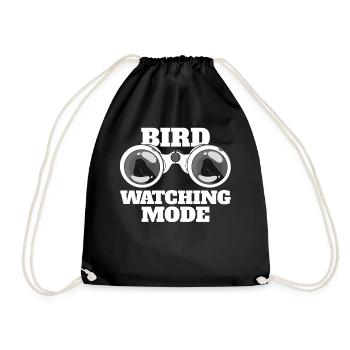 Bird Watching Mode Funny Birding Birdwatcher - Turnbeutel - Schwarz - Vorne