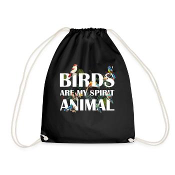 Birds Are My Spirit Animal Birdwatching Funny Bird - Turnbeutel - Schwarz - Vorne