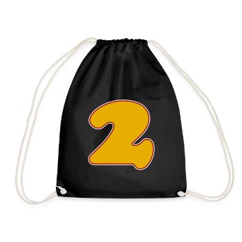 2 - Drawstring Bag - black - Front