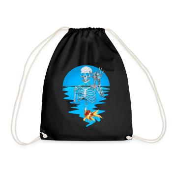Anchor, Ghost, Horror, Sailor, Fish, Ghost, Water - Drawstring Bag - black - Front