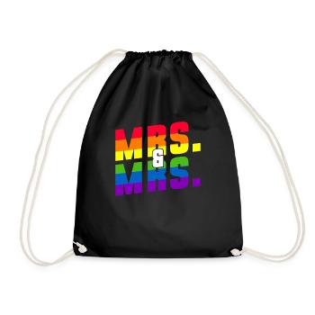 Gay Pride Wedding Gay Marriage - Drawstring Bag - black - Front