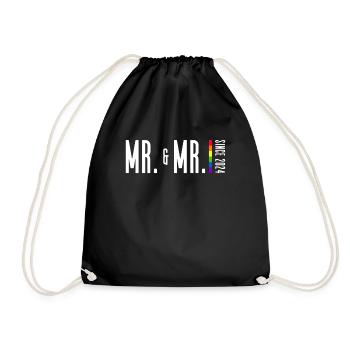 Gay Pride Wedding 2024 Gay Marriage - Drawstring Bag - black - Front