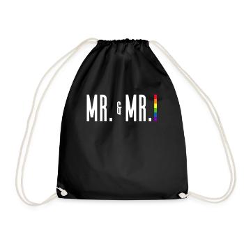 Gay Pride Wedding Gay Marriage - Drawstring Bag - black - Front